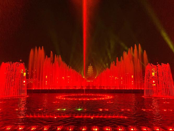 西安大雁塔音乐喷泉-
