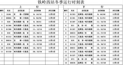 铁岭西站-铁岭西站公交车时间表