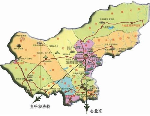 锡林郭勒盟-锡林郭勒盟地图